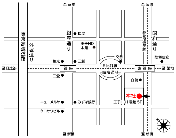 王子コンテナー株式会社へのMAP